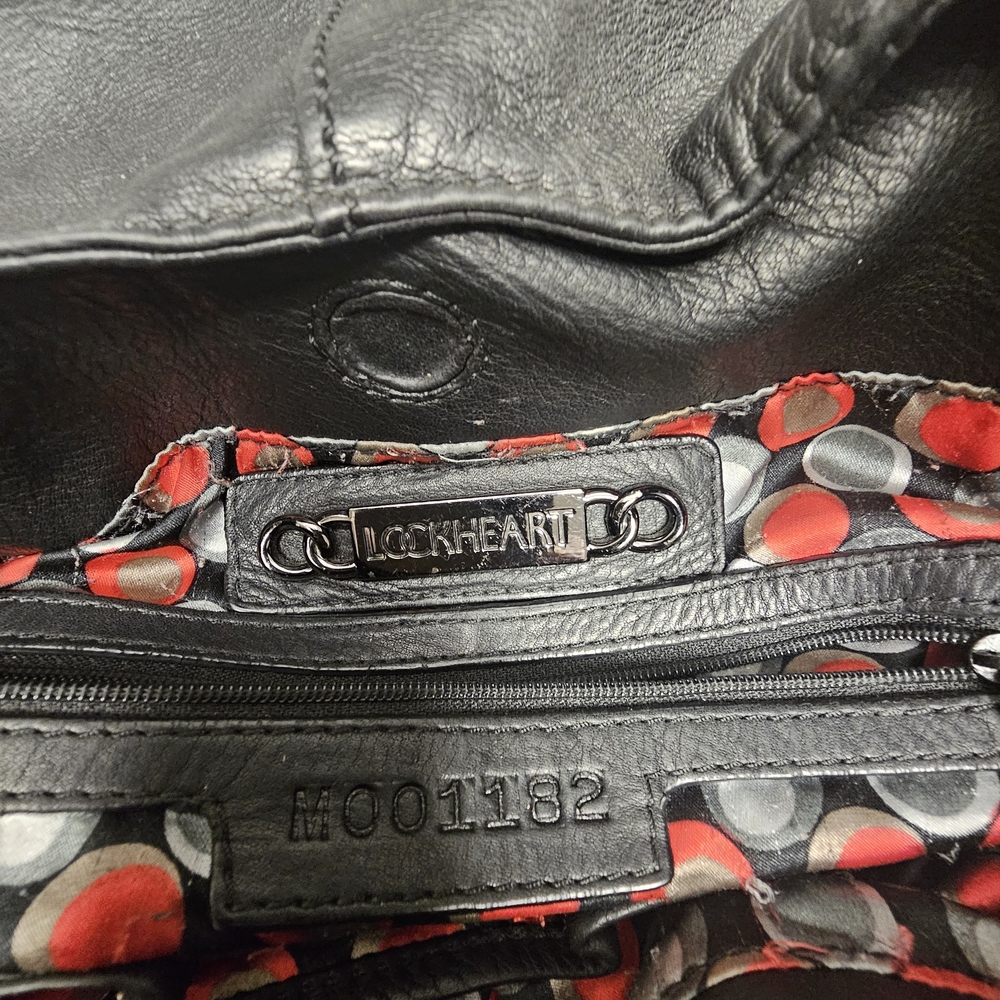 Lockheart Black Leather Hobo Bag